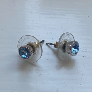 barely used blue Swarovski earrings